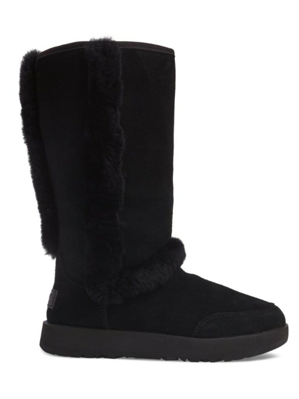 New Ugg Sundance Genuine Shearling Waterproof Boot Black 6 US 1017511 DD36
